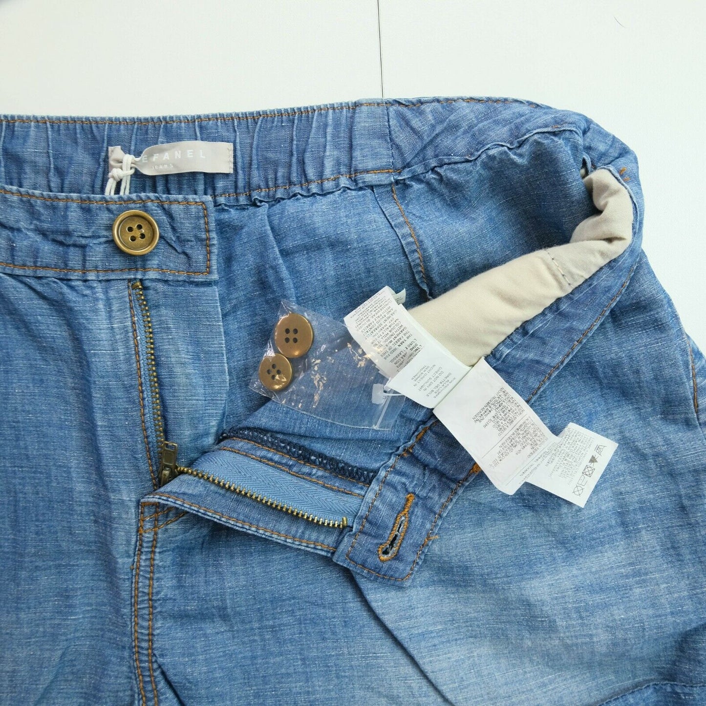 STEFANEL Blue Denim Chambray Shorts Size EU 34 36 UK 6 8 US 4 6