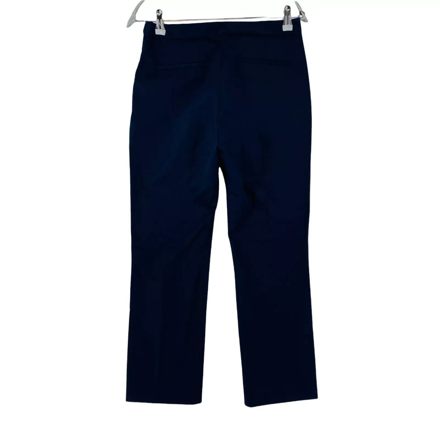 GANT Women Navy Blue Loose Straight Fit Satin Trousers EU 40 UK 14 US 10 W30