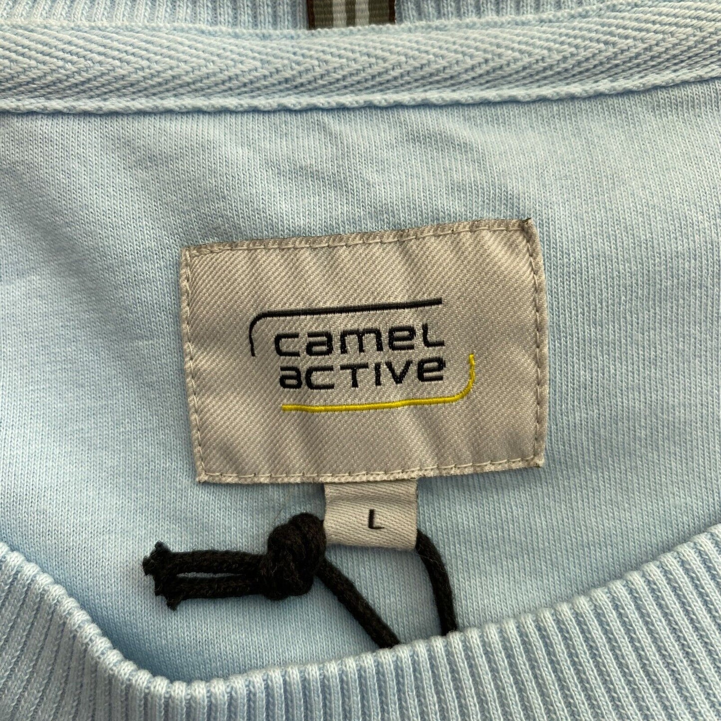 Camel Active Blue Crew Neck Pull teint Pull Taille L