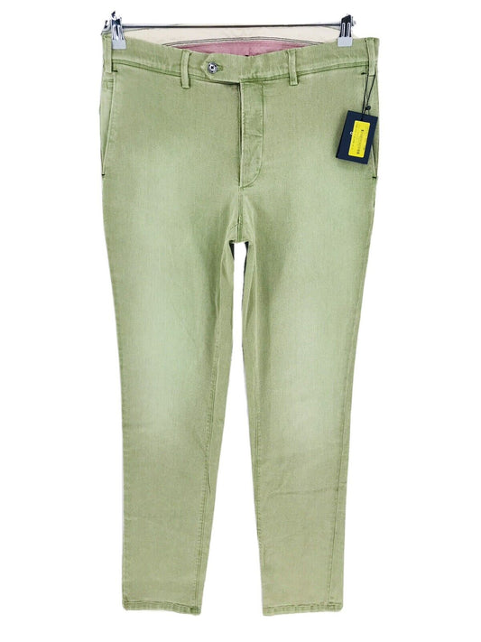 €239 GANT Green Normal Waist Narrow Leg At Bottom Fit Chino Trousers 50 / W34.5