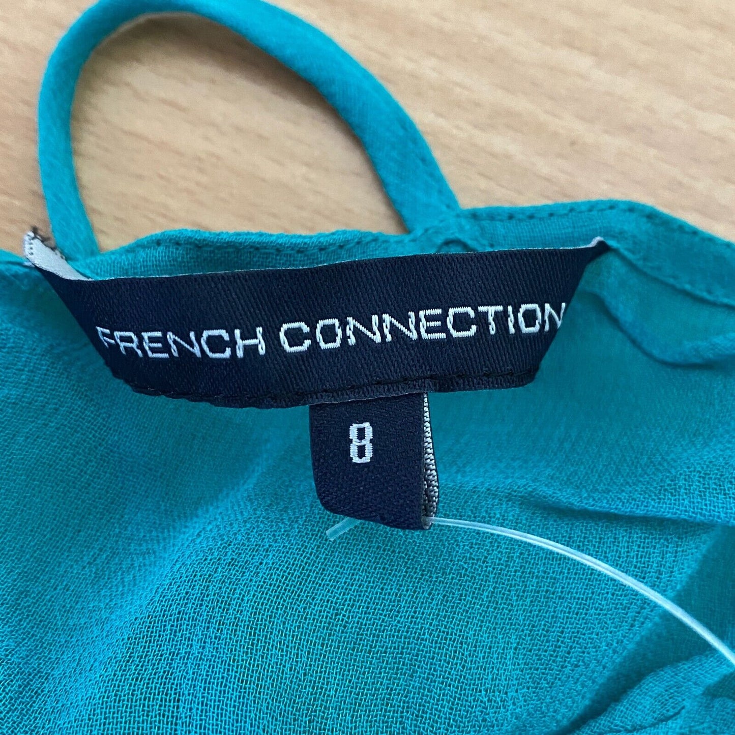 FRENCH CONNECTION Bleu clair 100% Soie Débardeur Blouse Taille 8 - XS