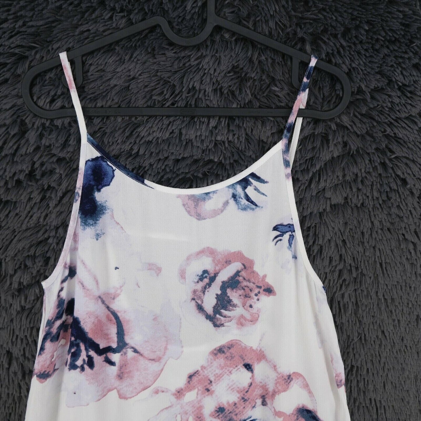 MINIMUM White Floral Print Crew Neck Tank Top Blouse Size 40