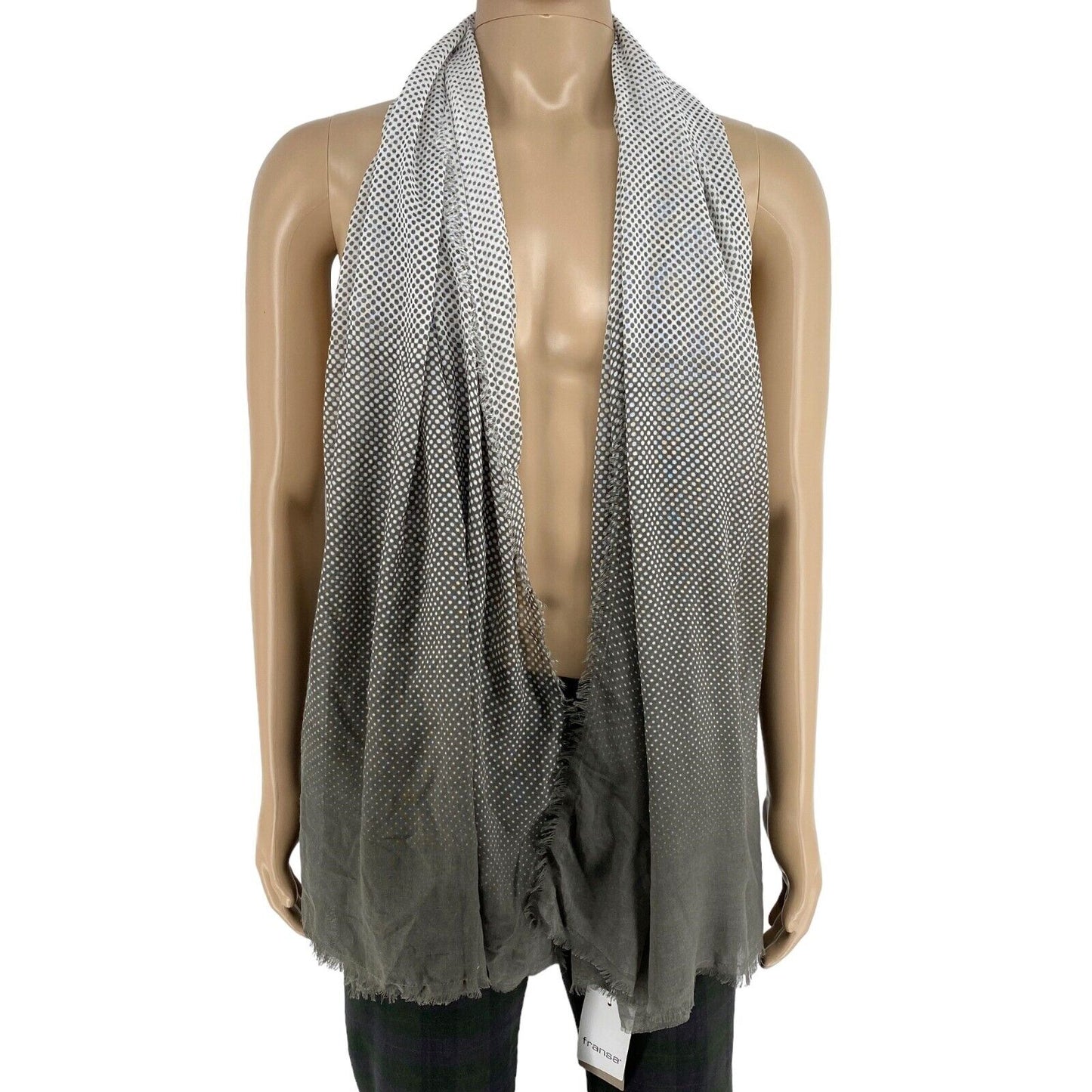 FRANSA Grey Polka Dot Scarf Shawl