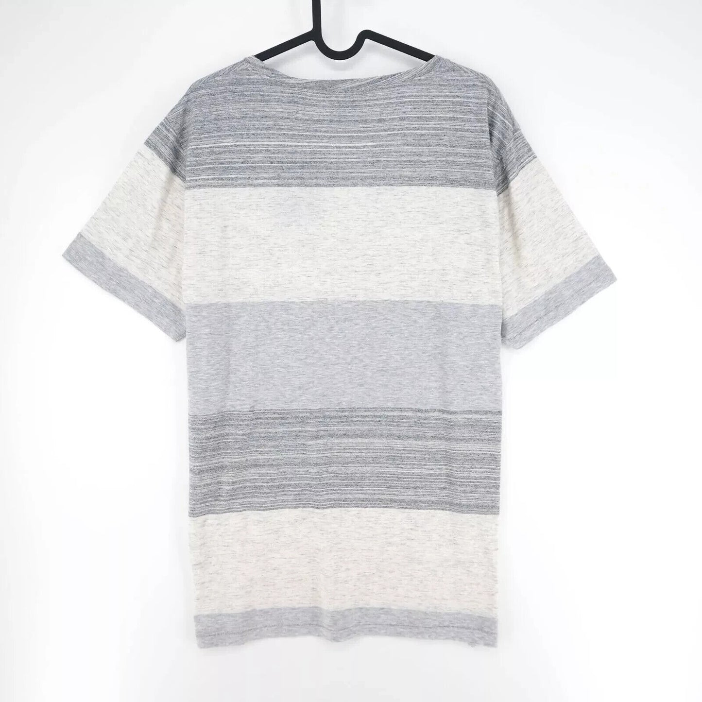 GANT Mens Grey Striped Crew Neck T Shirt Size M