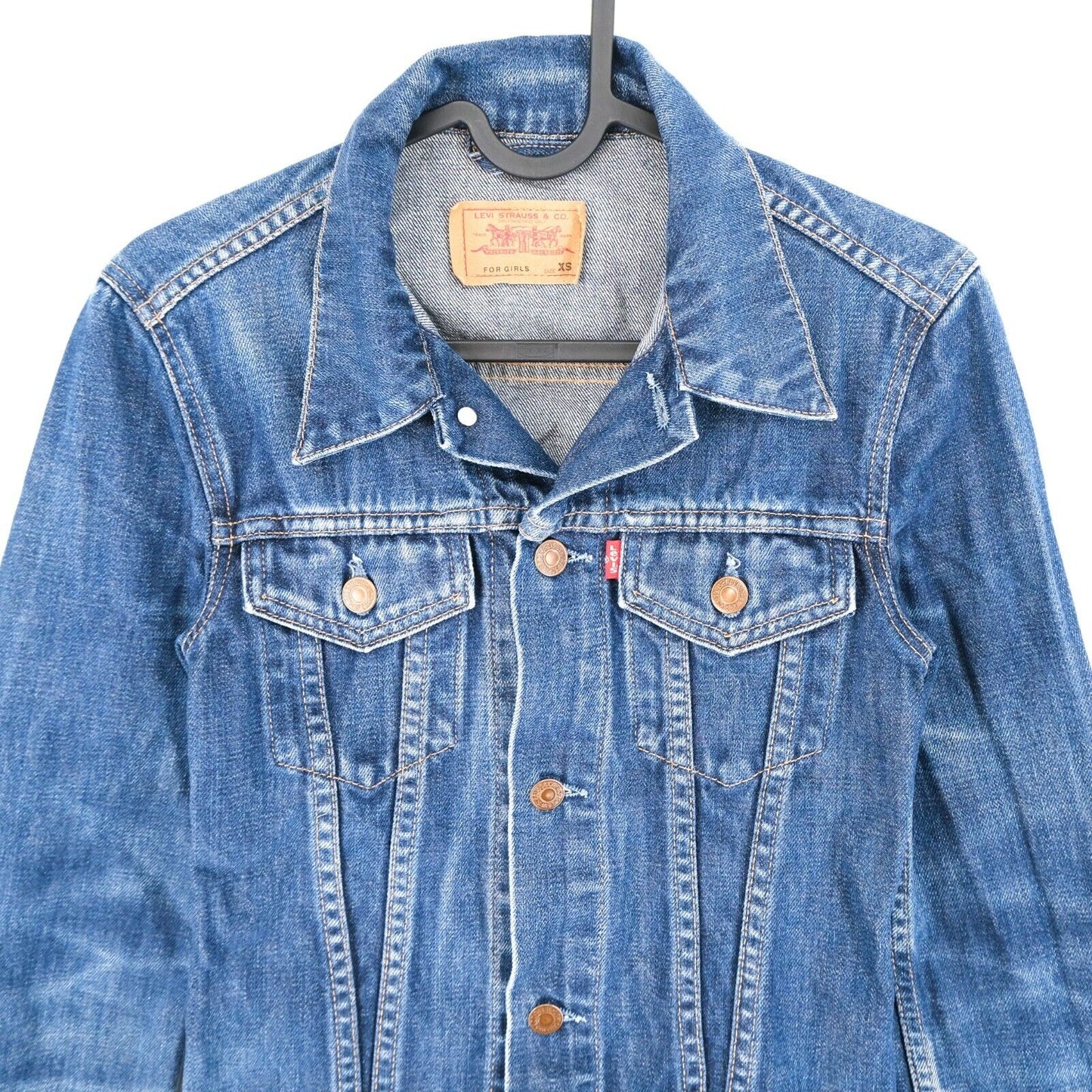 Levi’s Girls Blue Vintage Denim Jeans Jacket Size XS