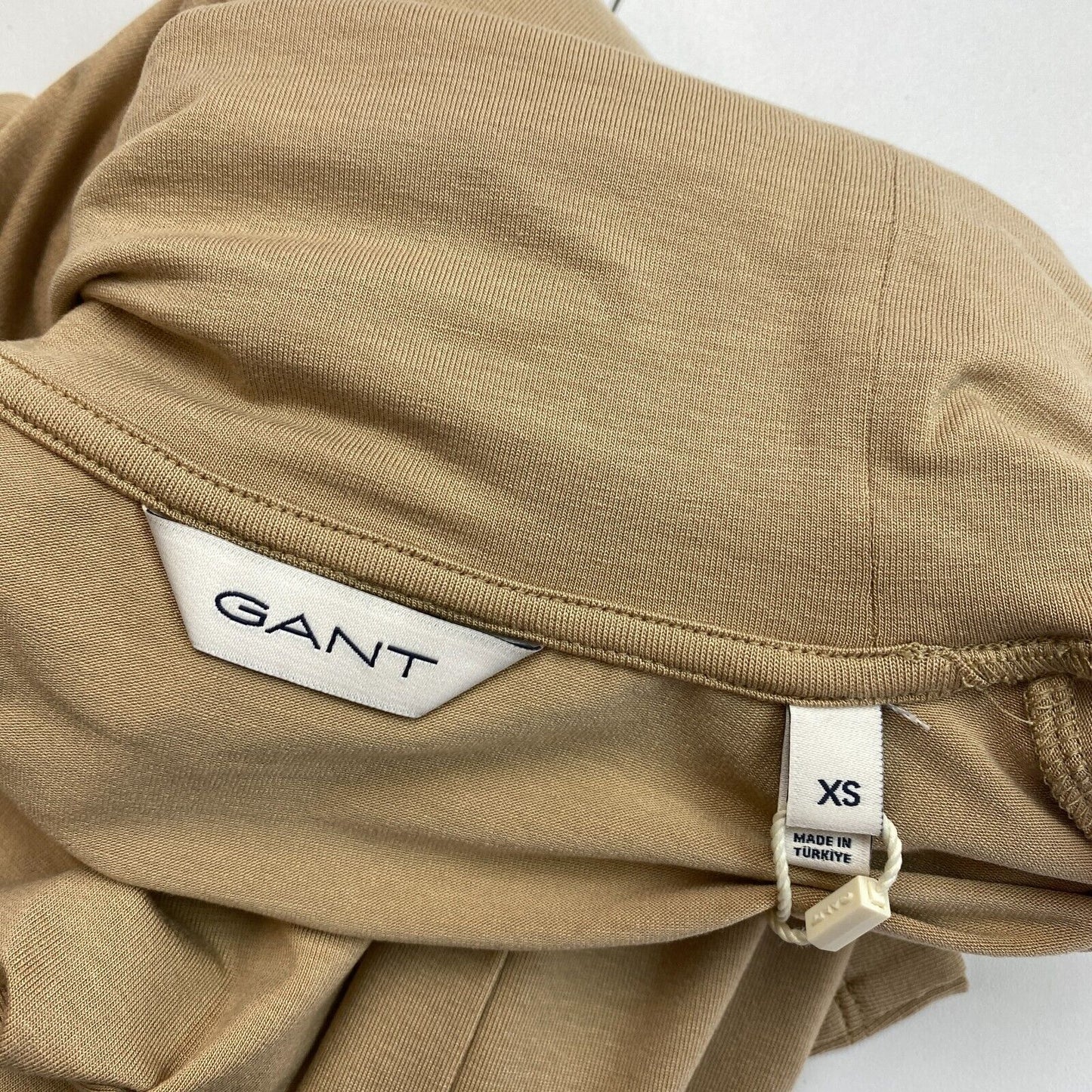 GANT T-Shirt mit Rollkragen und langen Ärmeln, schmal, Braun, Größe XS