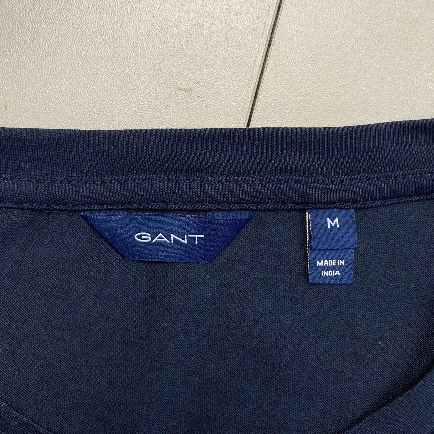 GANT Navy Blue Original Crew Neck Long Sleeves T Shirt Size M