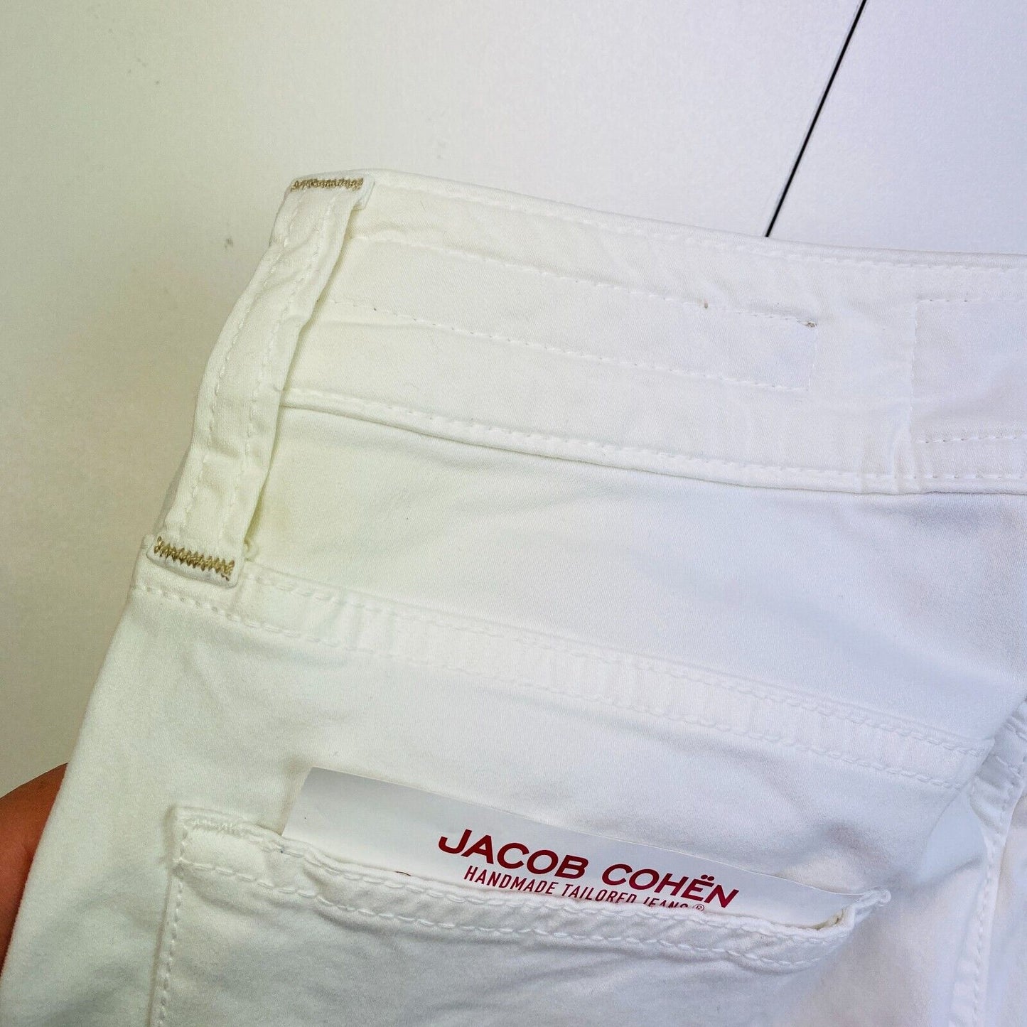 JACOB COHEN Women 753 White Slim Jeans Pants W25 L32 Made In Italy