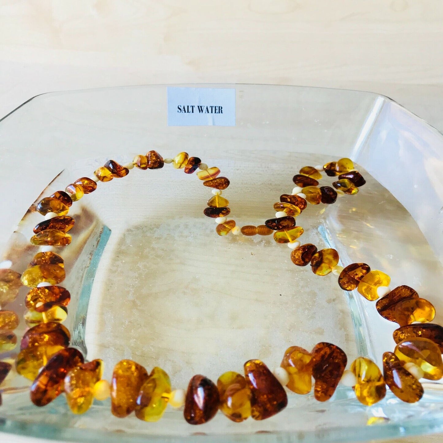 Large Light and Dark Natural Polished Baltic Amber Necklace 79 Grams