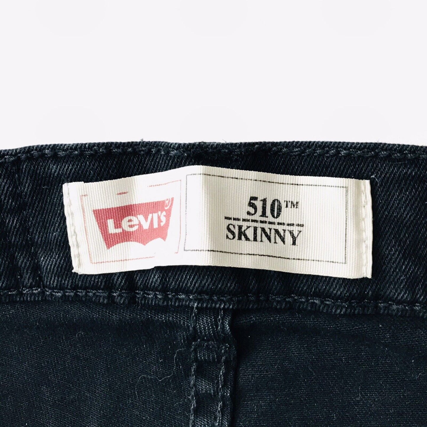 Vintage Levi's 510 Boys Dark Grey Stretch Skinny Fit Jeans 16 / W29 L33