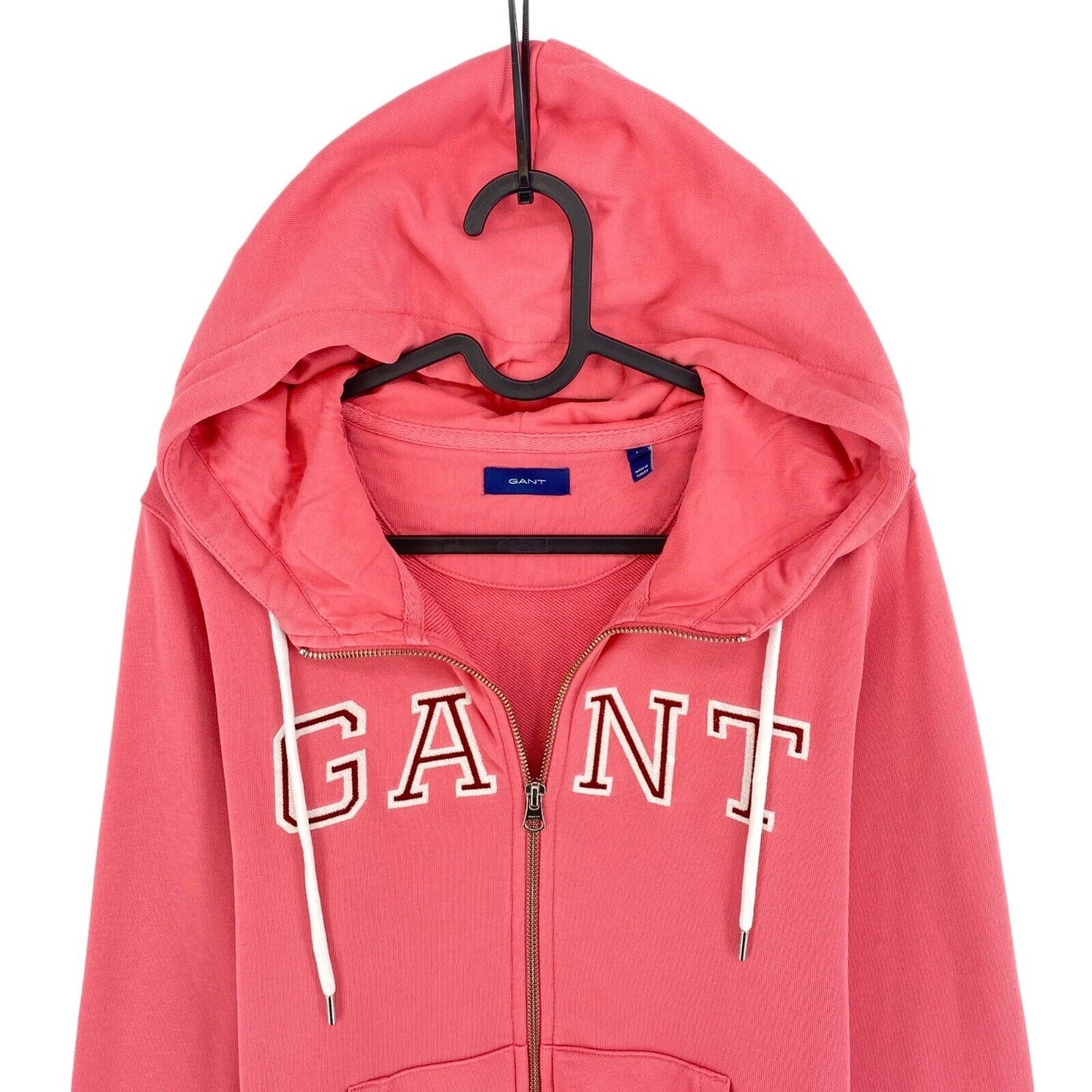 GANT Pink Logo Full Zip Hoodie Sweater Pullover Size M