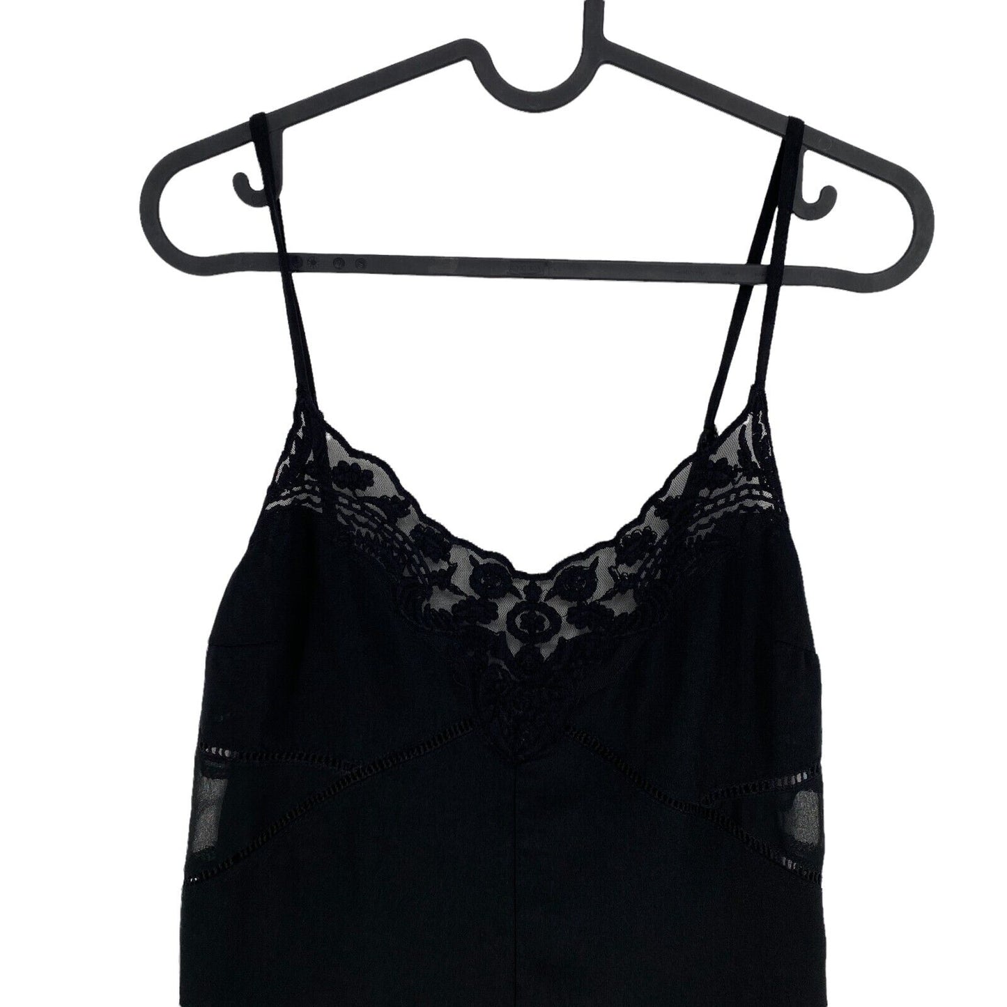 Bershka Black Sleeveless V-Neck Tank Romper Jumpsuit Playsuit Size M