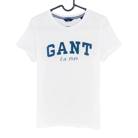 GANT White Logo Crew Neck T Shirt Size S