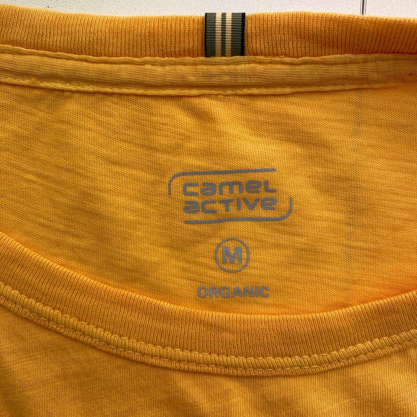 CAMEL ACTIVE Women Yellow Graphic Crew Neck Short Sleeves T Shirt Size M