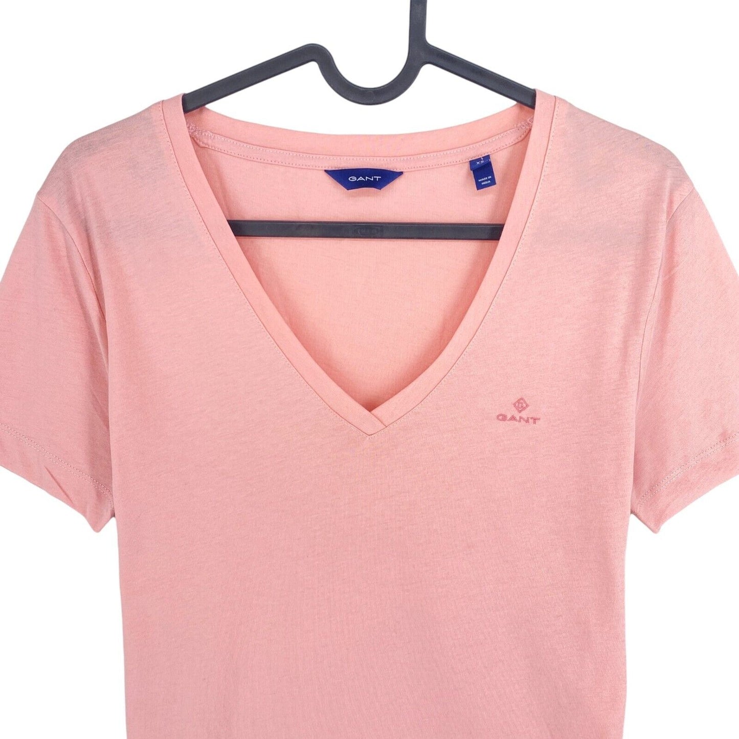 GANT Women Pink Original V Neck SS T Shirt Size XS