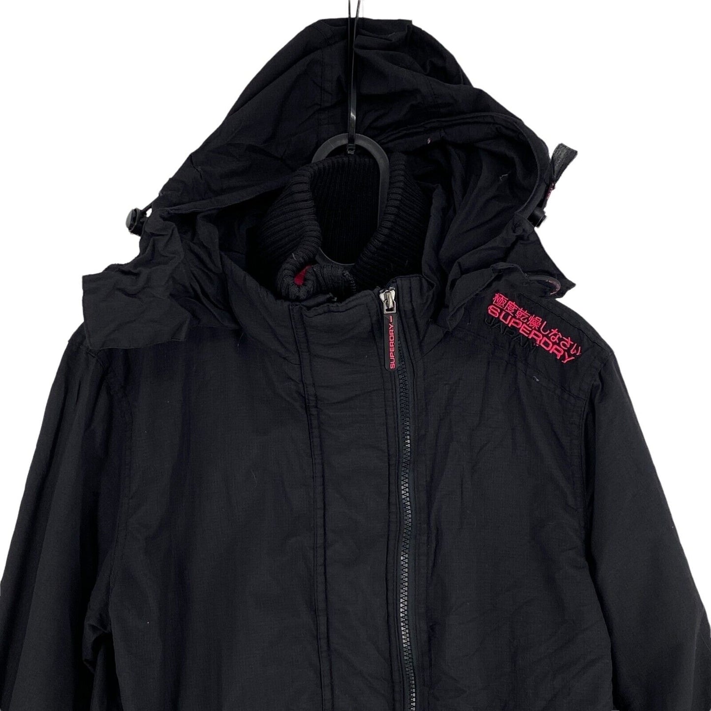 SUPERDRY the windcheater Black Hooded Jacket Size M