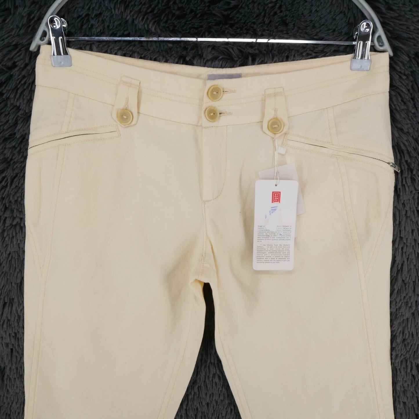 STEFANEL Pantalon Capri Beige Taille EU 34 38 40 UK 4 8 10 US 2 6 8