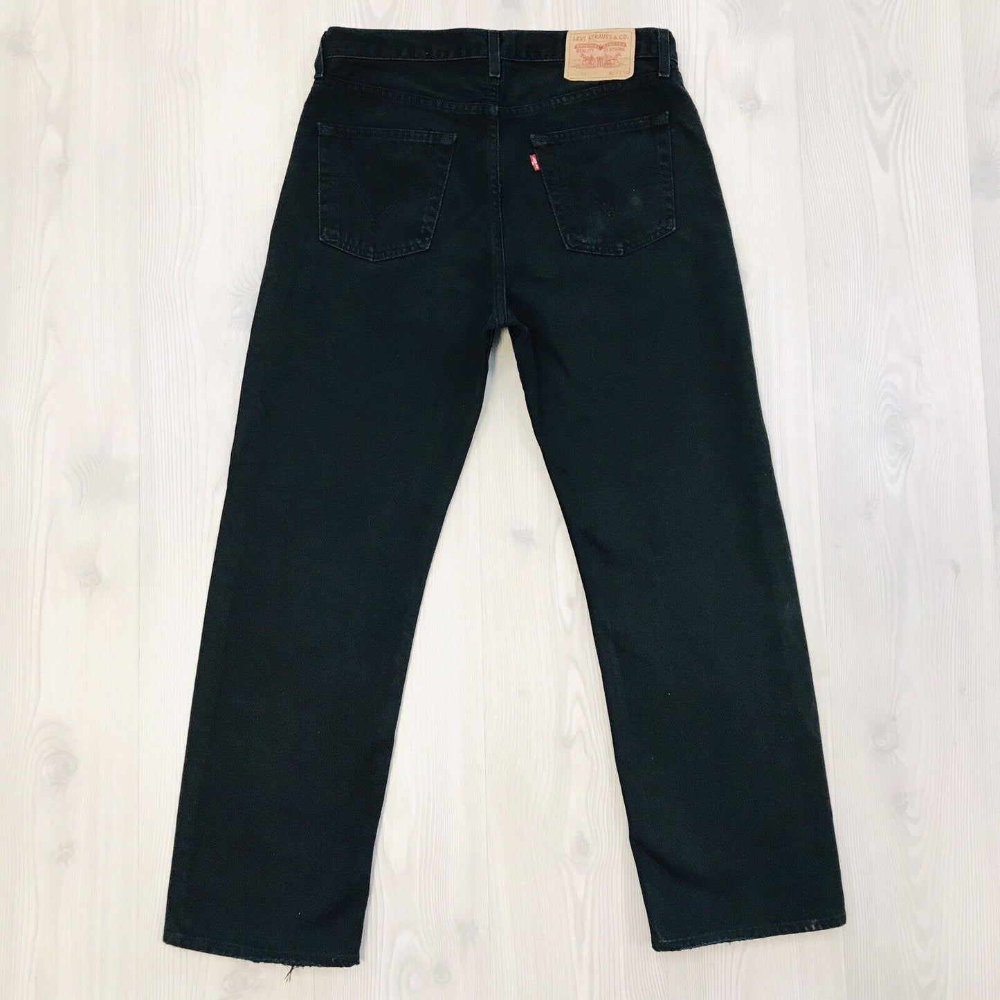 Levis's 751 Black Regular Straight Fit Jeans Size W33 L30