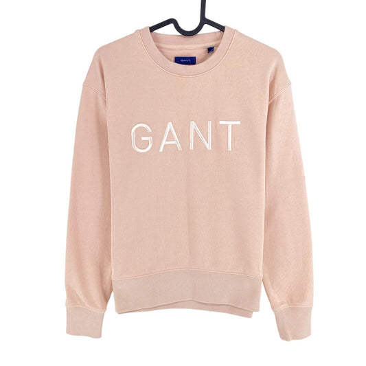 GANT Pink Tonal Logo Crew Neck Sweater Jumper Size S