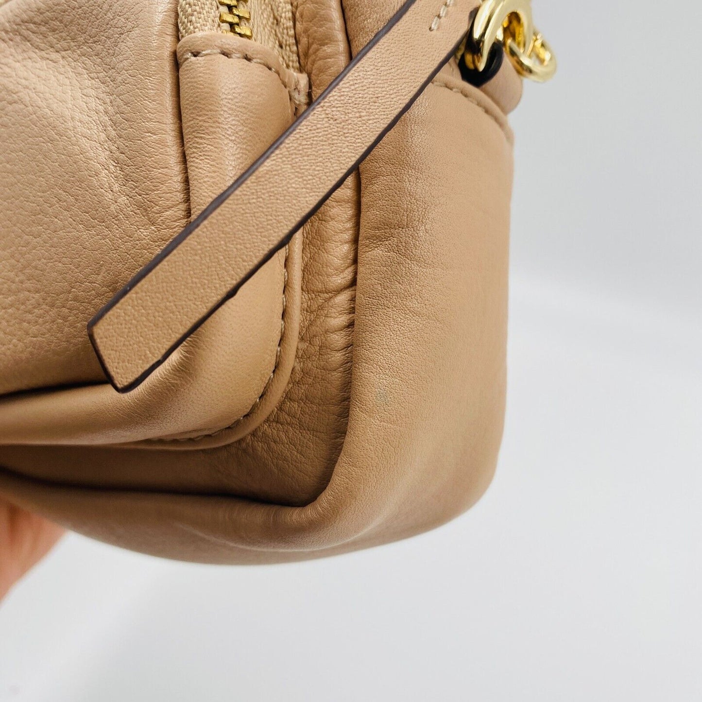 NEUVILLE Light Brown Leather Clutch Bag