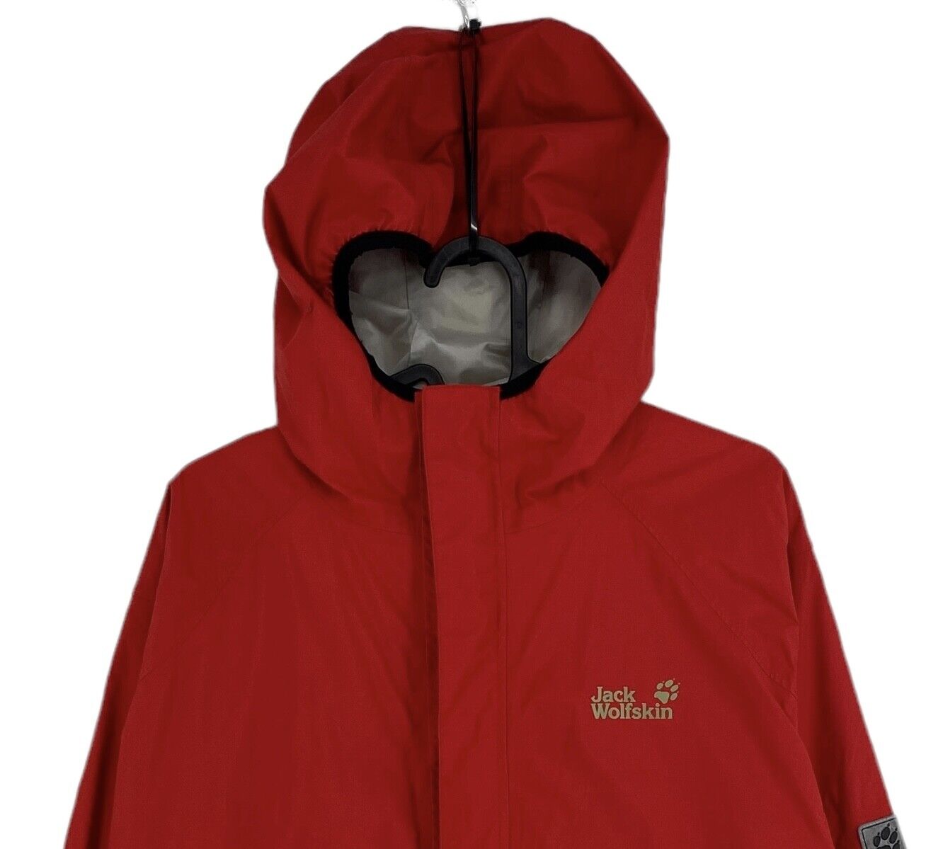 Jack Wolfskin Texapore Rouge Orange Veste À Capuche Manteau Taille 16 Ans 176 Cm