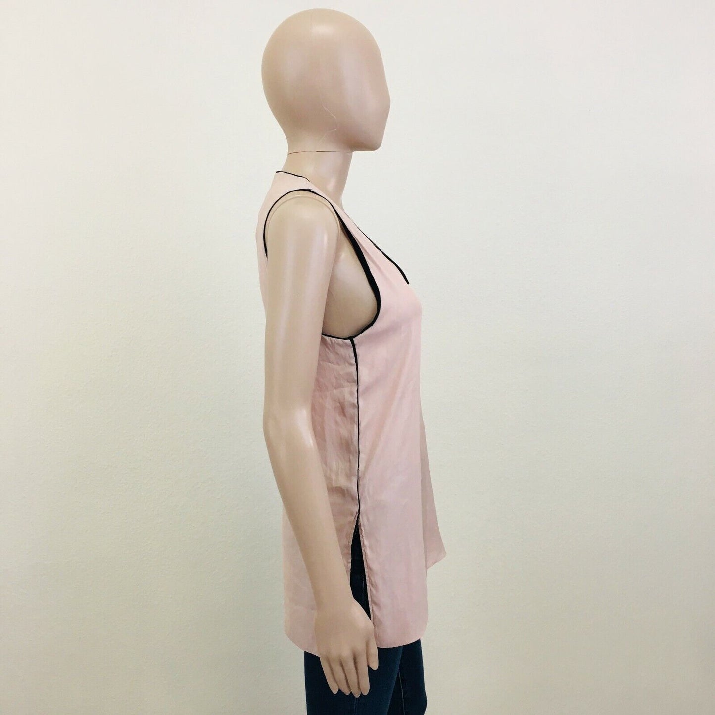 ZARA Cream Pink Tank Top T Shirt Size S