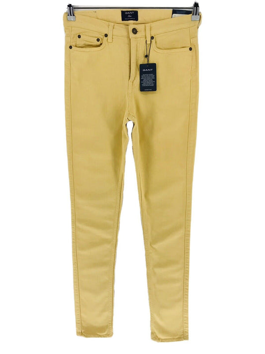 RRP €145 GANT KATE Women Yellow Stretch High Waist Skinny Fit Jeans W28 L34