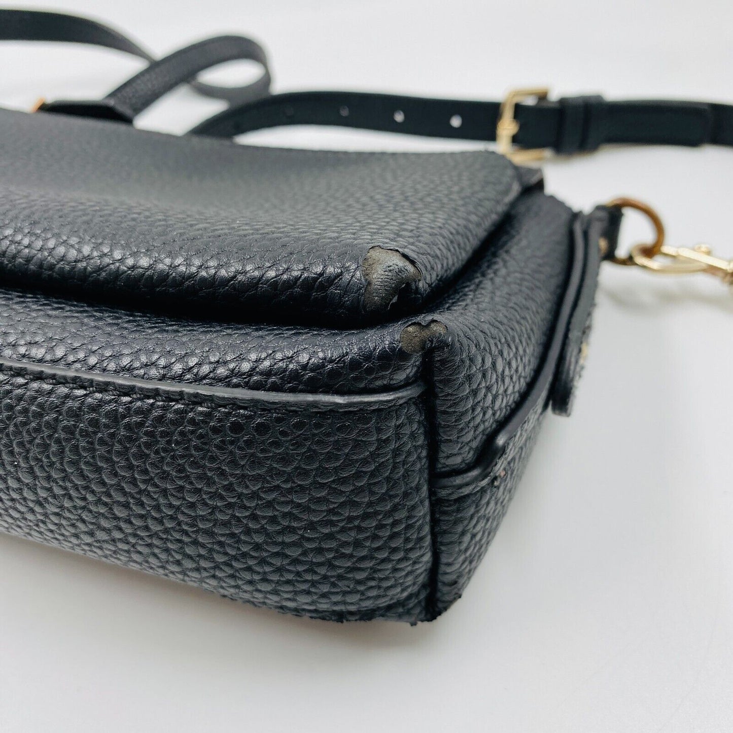 GUESS Women Black Eco Leather Crossbody Shoulder Bag