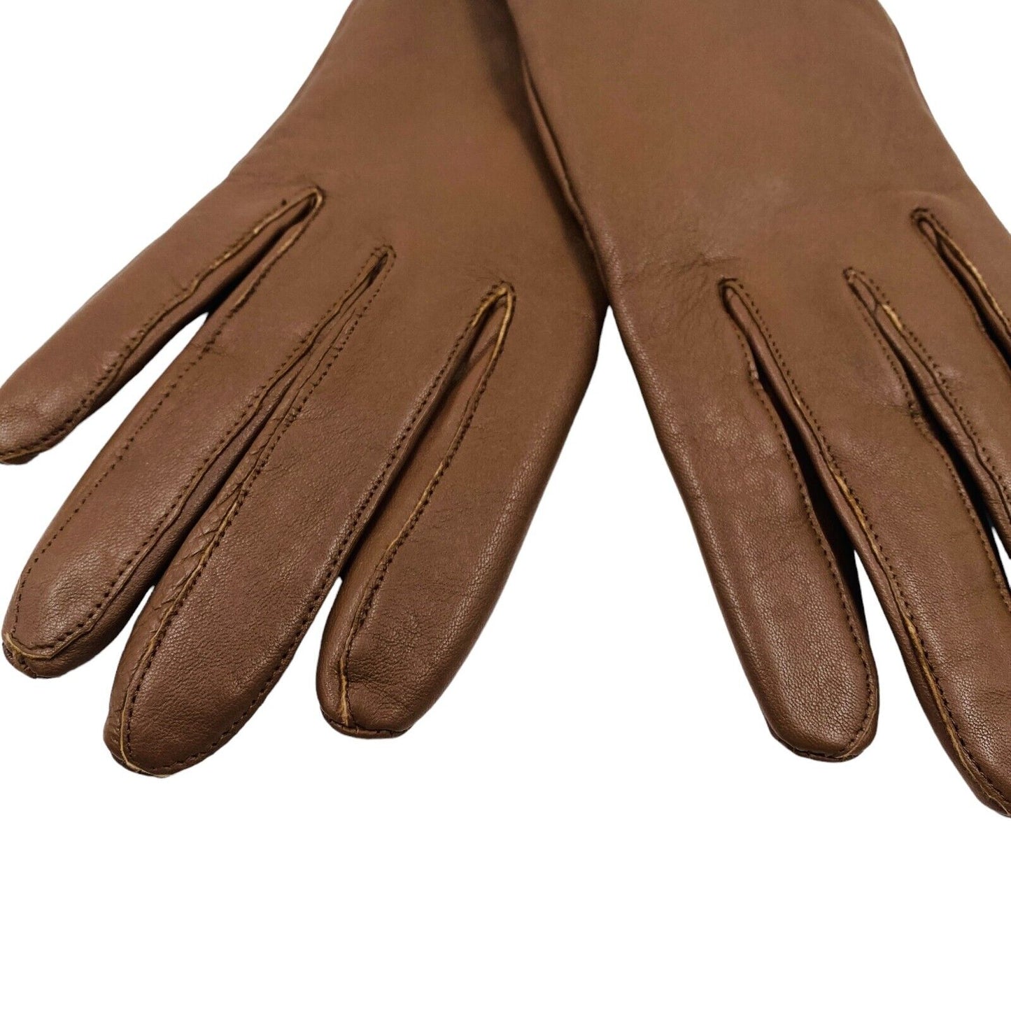 GANT Brown 100% Leather Women's Gloves Size M