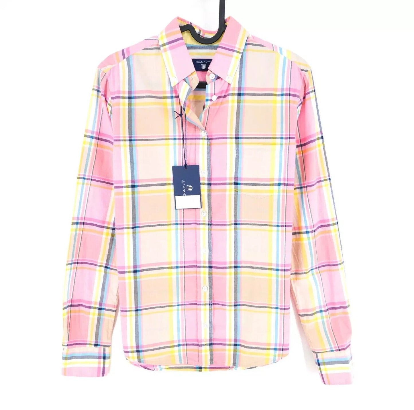 GANT Women Multicoloured Colourful Madras Check Print Shirt EU 38 UK 12 US 8