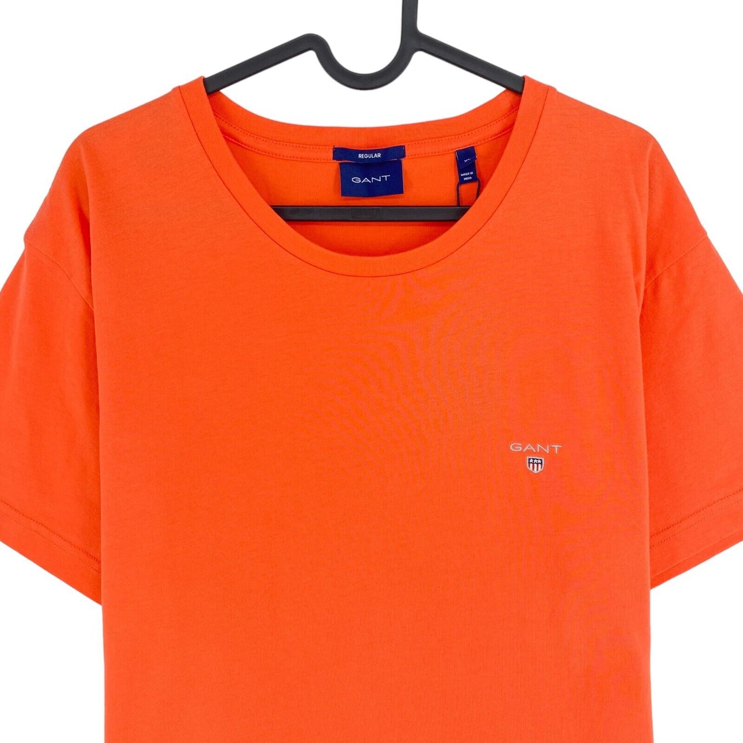 GANT Pink Orange Original Regular Fit T-Shirt mit Rundhalsausschnitt, Größe XL