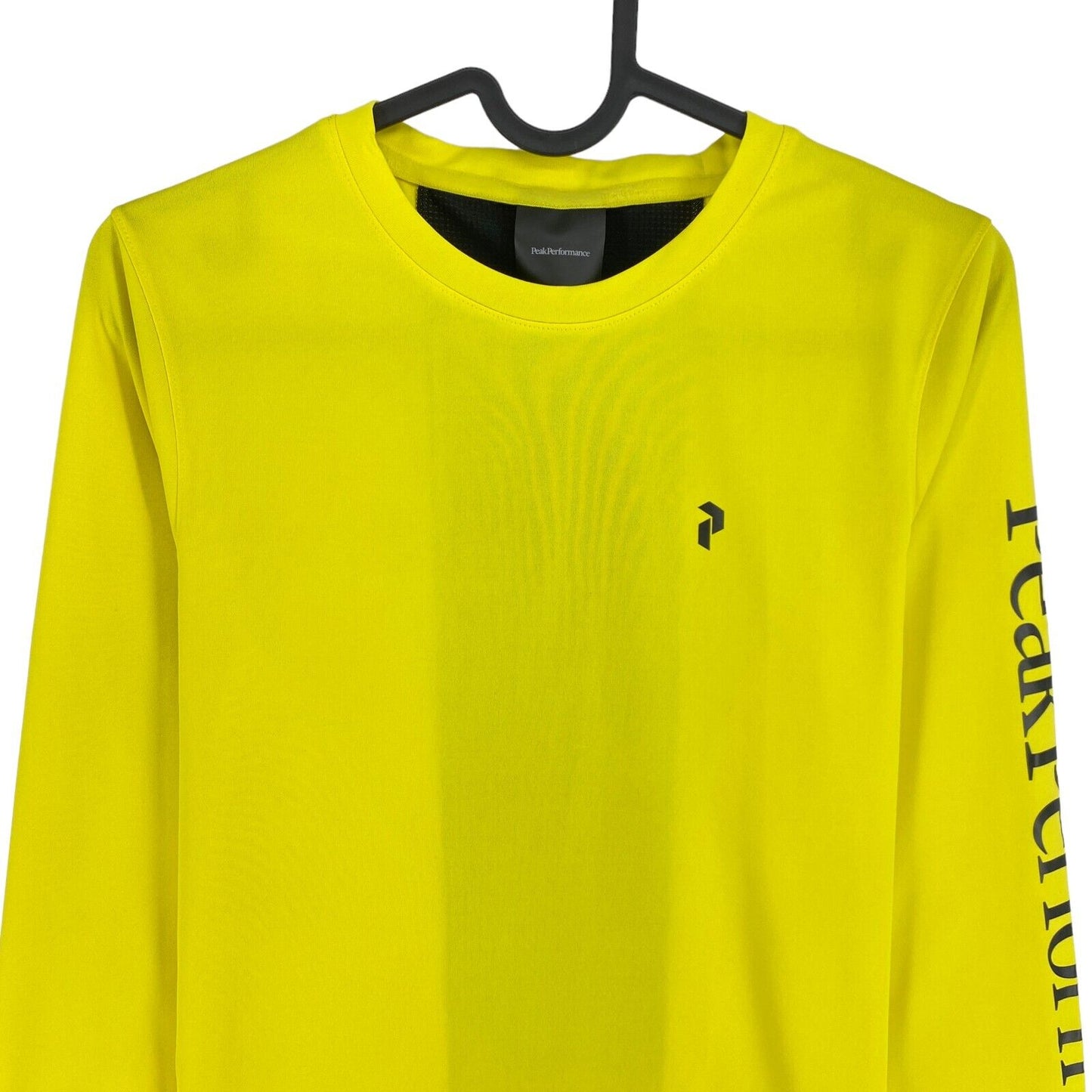 Peak Performance Yellow W Alum Light Long Sleeves Crew Neck T Shirt Top Size S