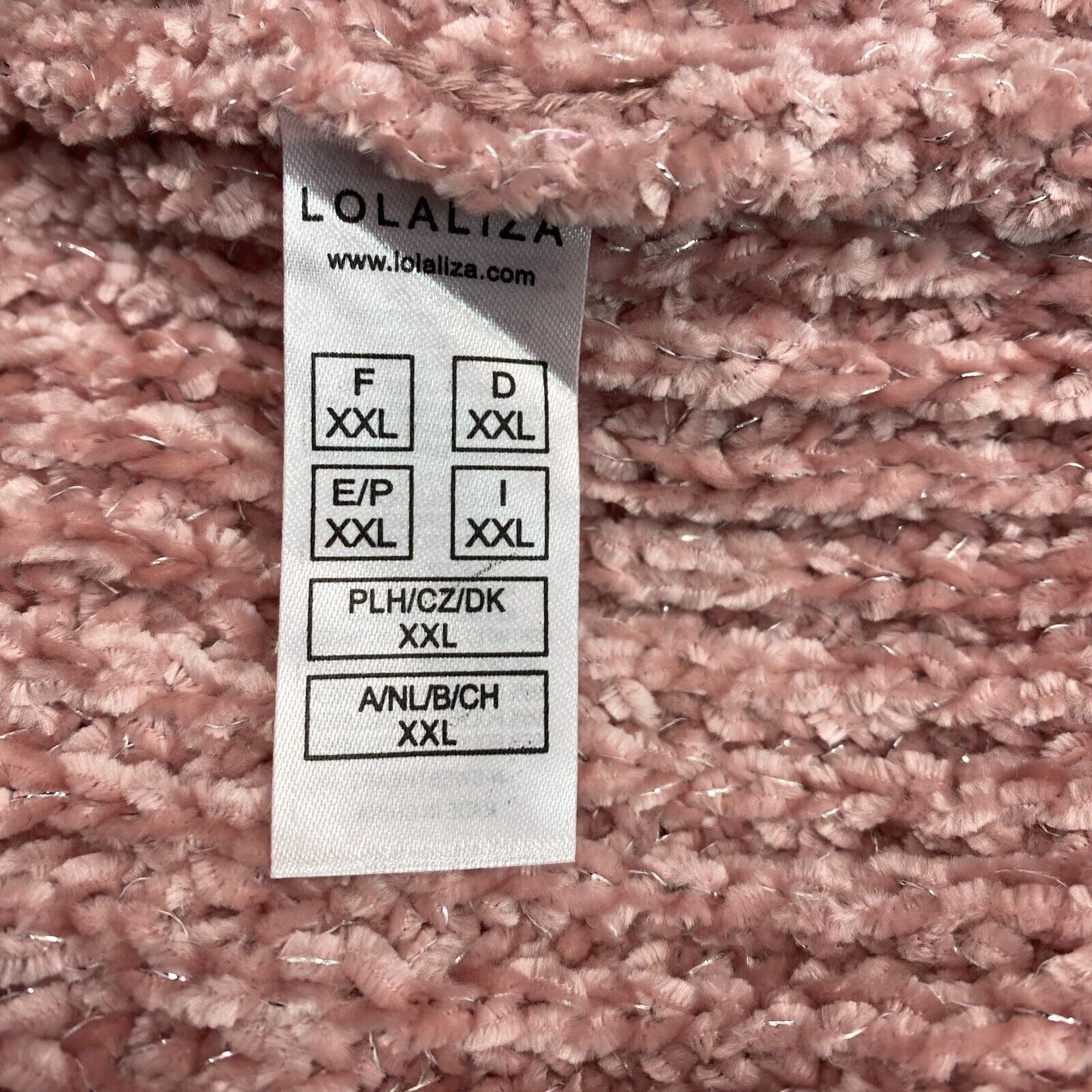 LOLA LIZA Rosa Strickpullover mit Rundhalsausschnitt, Größe 2XL XXL