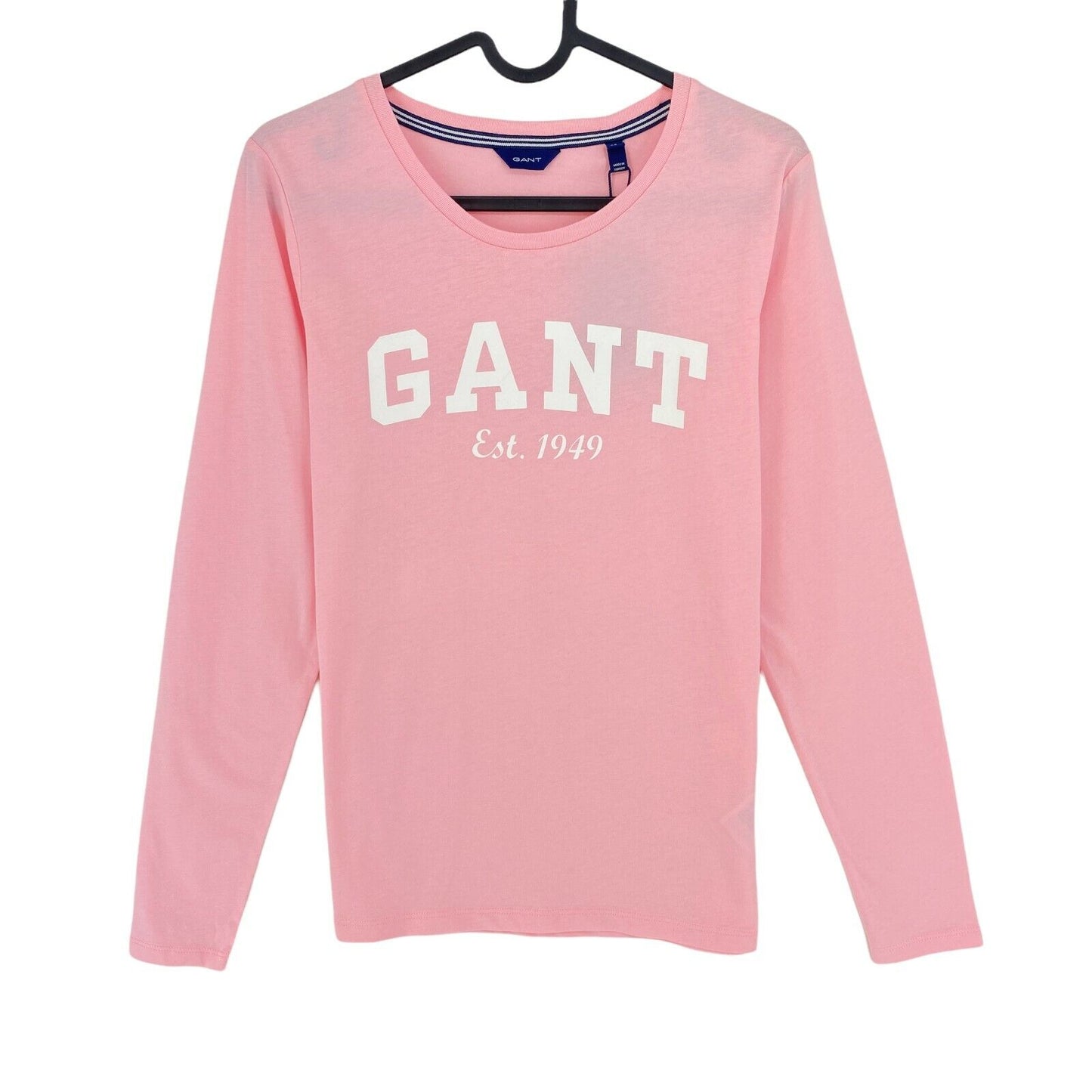 GANT Pink Logo Long Sleeves Crew Neck T Shirt Size XS