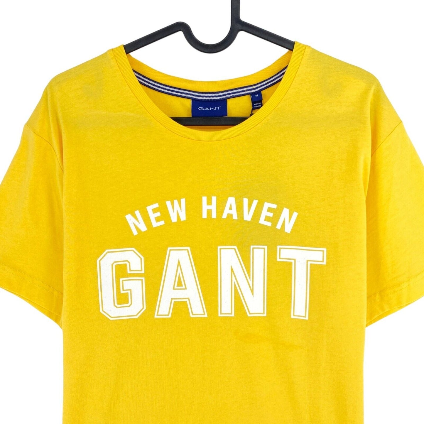 GANT T-shirt à col rond avec logo jaune Taille M