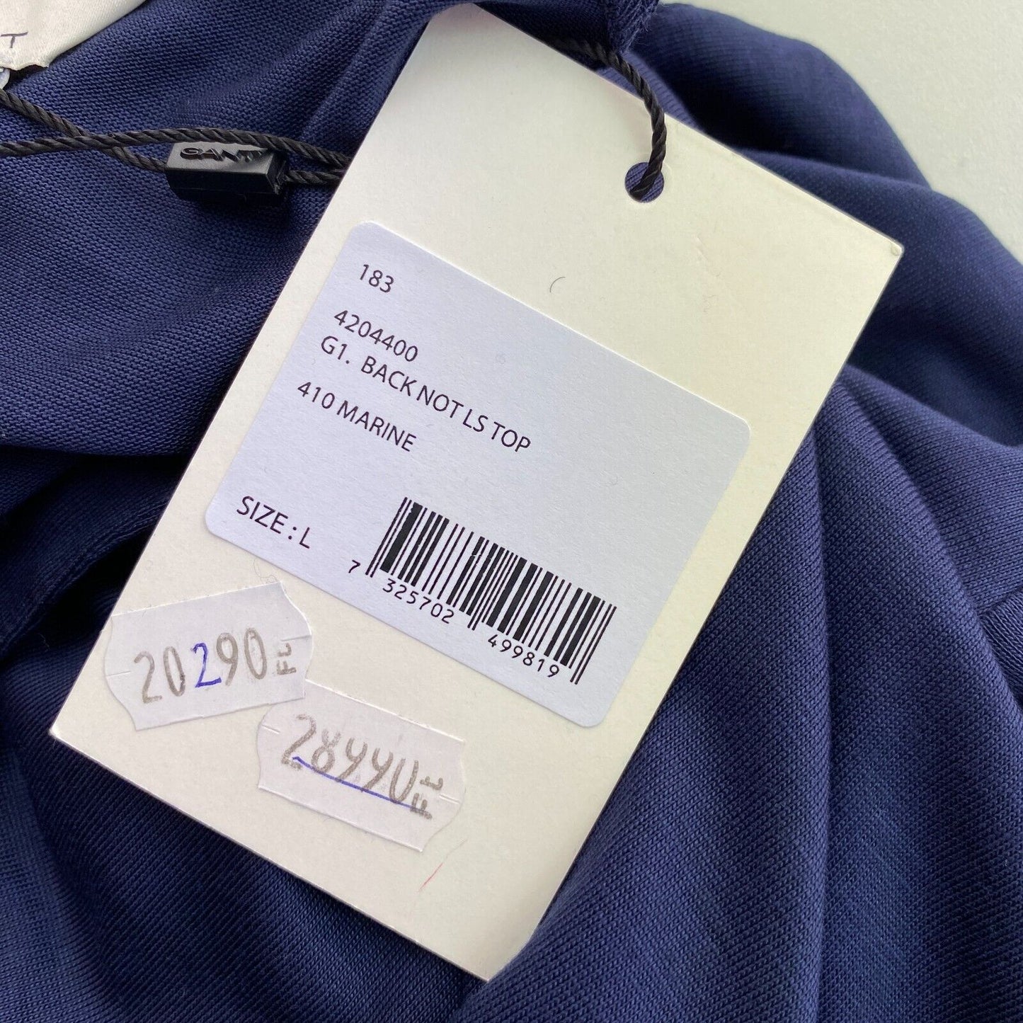 GANT Marineblaue Rückseite, nicht lange Ärmel, Top, Bluse, Größe L