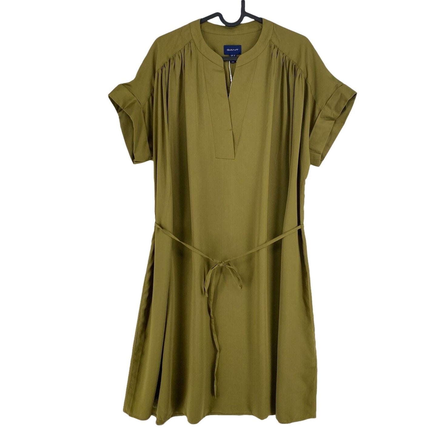 GANT Robe évasée fluide à manches courtes verte Taille EU 34 UK 6 US 4