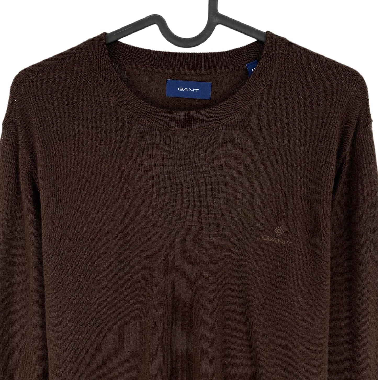 GANT Marron 100% Laine Pull à col rond Taille M