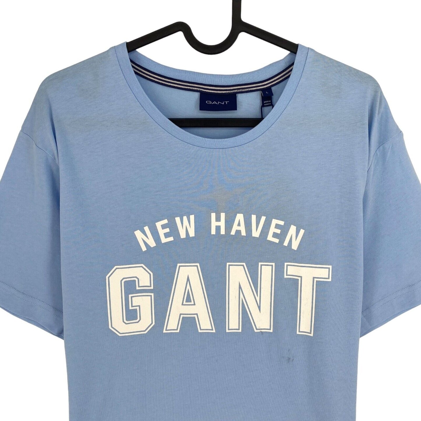 GANT Men Blue Logo Crew Neck Short Sleeves T Shirt Size L