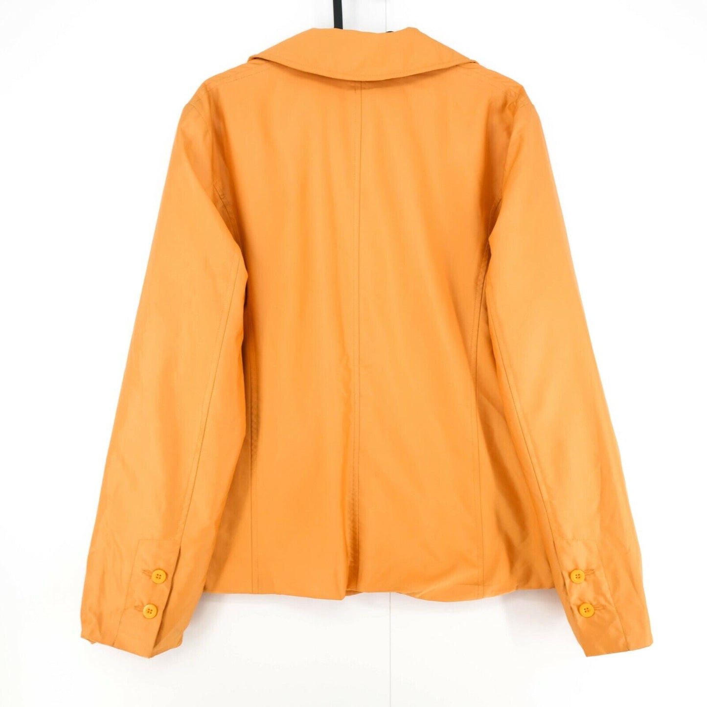 RRP €165 PERSONA Orange Short Rain Coat Jacket Size EUR 38 UK 10 US 8