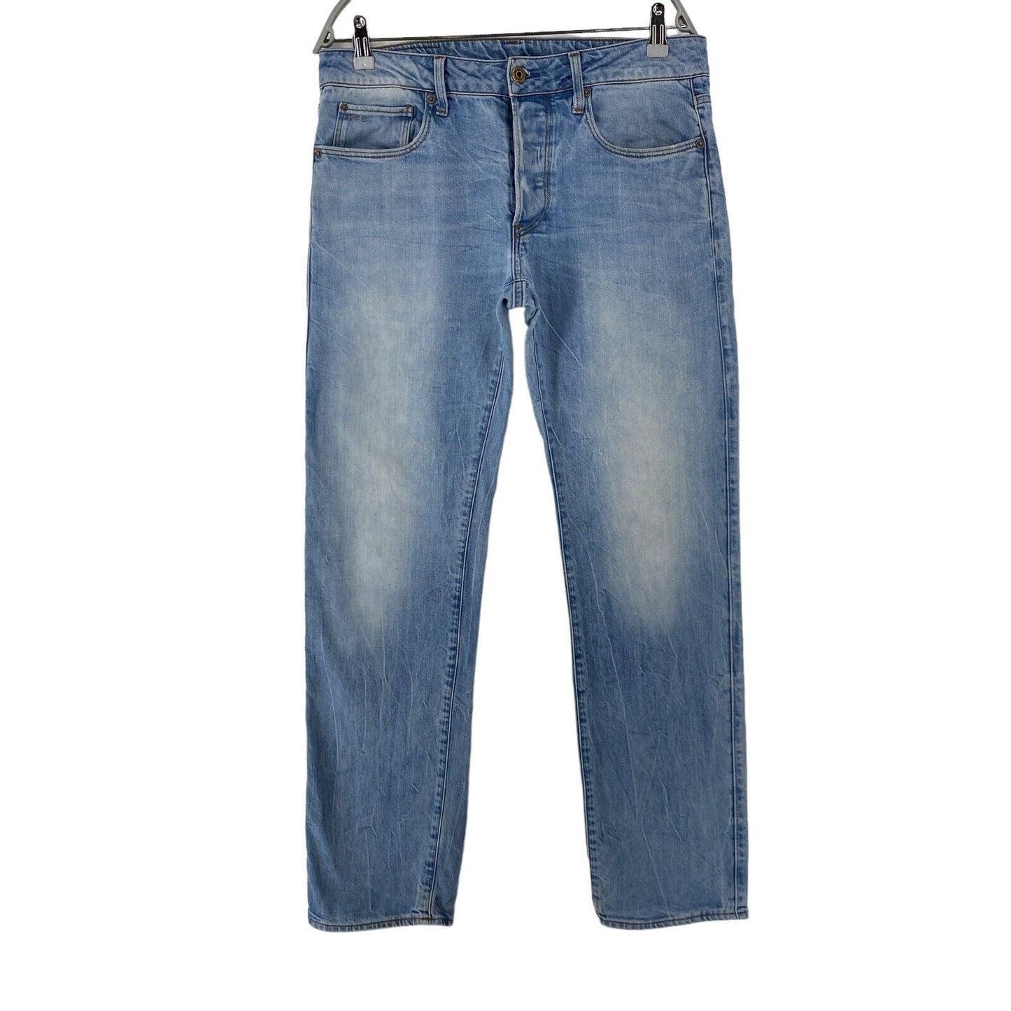 G-STAR 3301 Blaue Jeans mit normaler gerader Passform, W30 L32