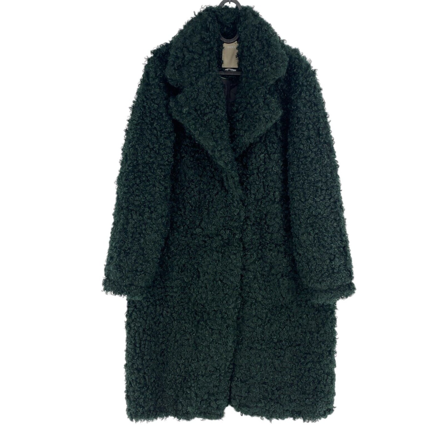 MEXX Women Dark Green Faux Fur Coat Jacket Size M