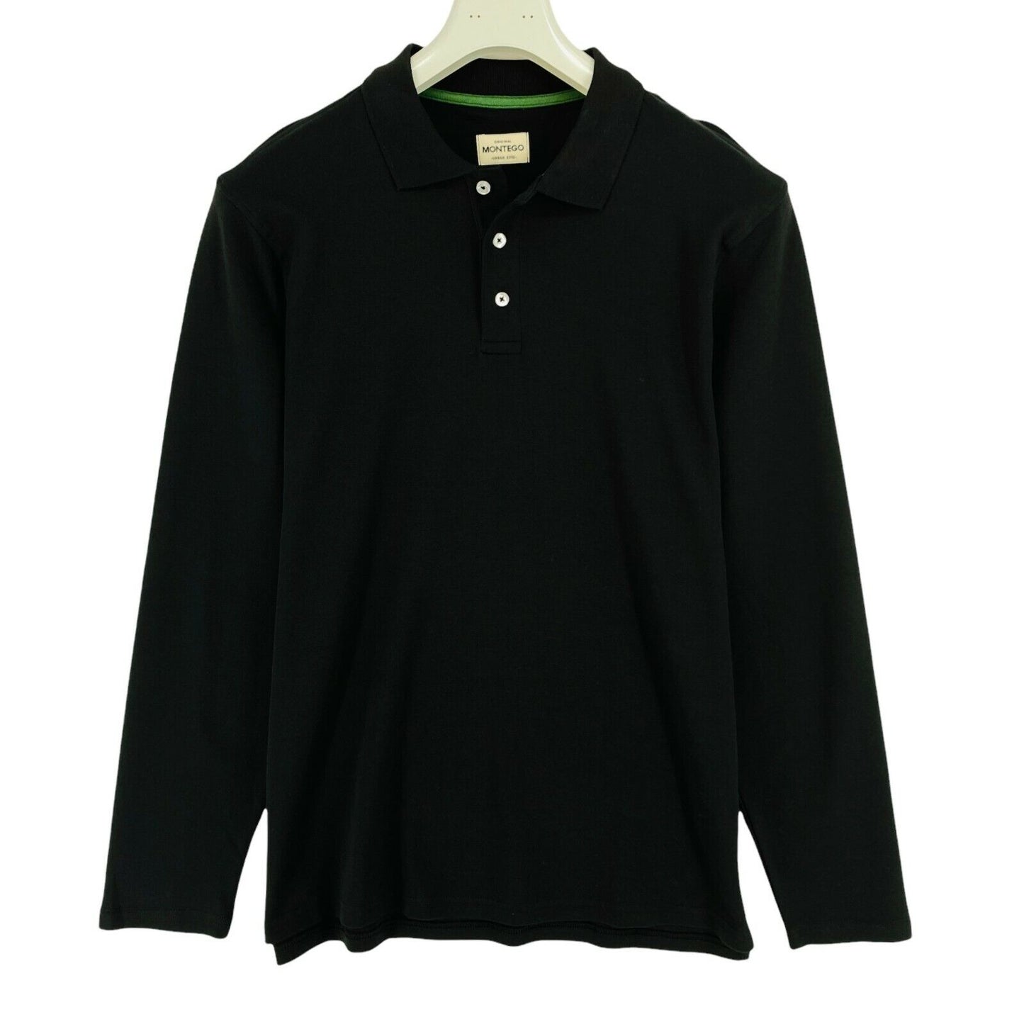 MONTEGO Black Polo Neck Long Sleeves T Shirt Size 2XL