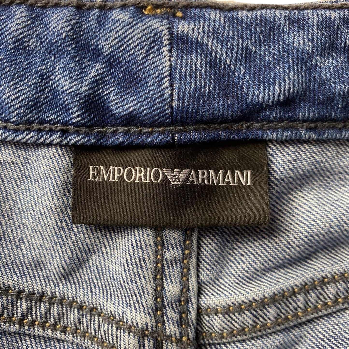 EMPORIO ARMANI Damen Jeans in normaler Straight-Fit-Passform, Blau, Größe W29 L30