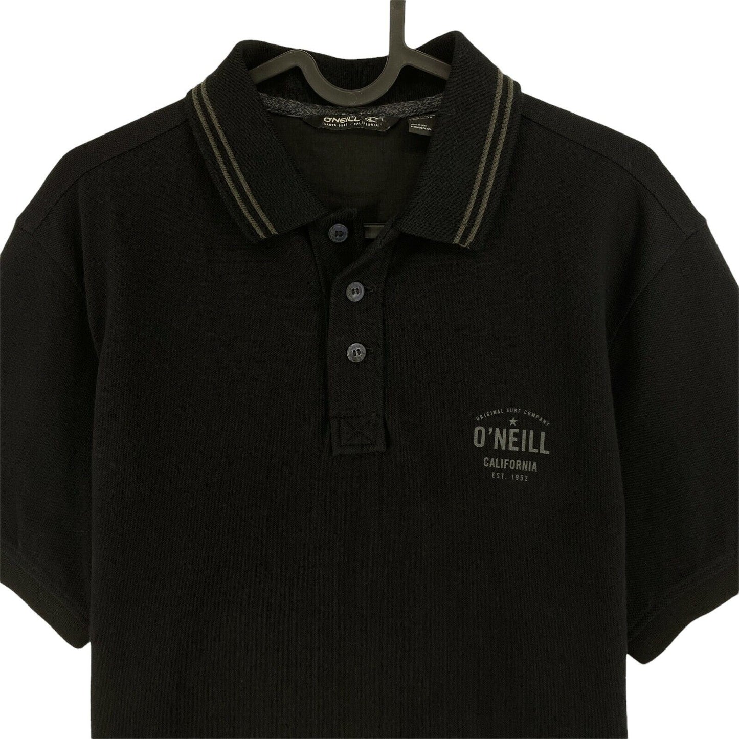 O`NEILL Black Pique Polo Shirt Size M