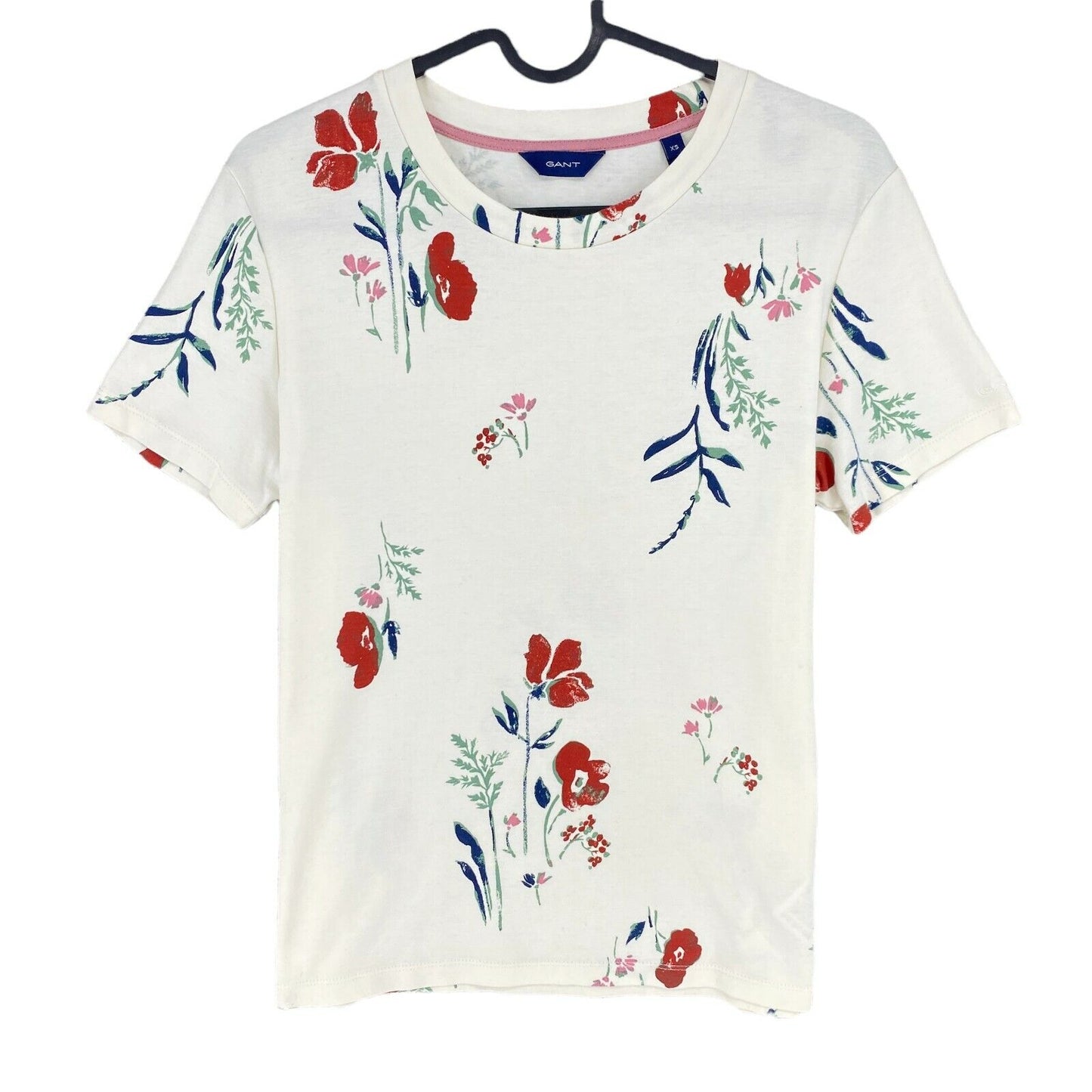 GANT T-shirt col rond à imprimé floral beige taille XS