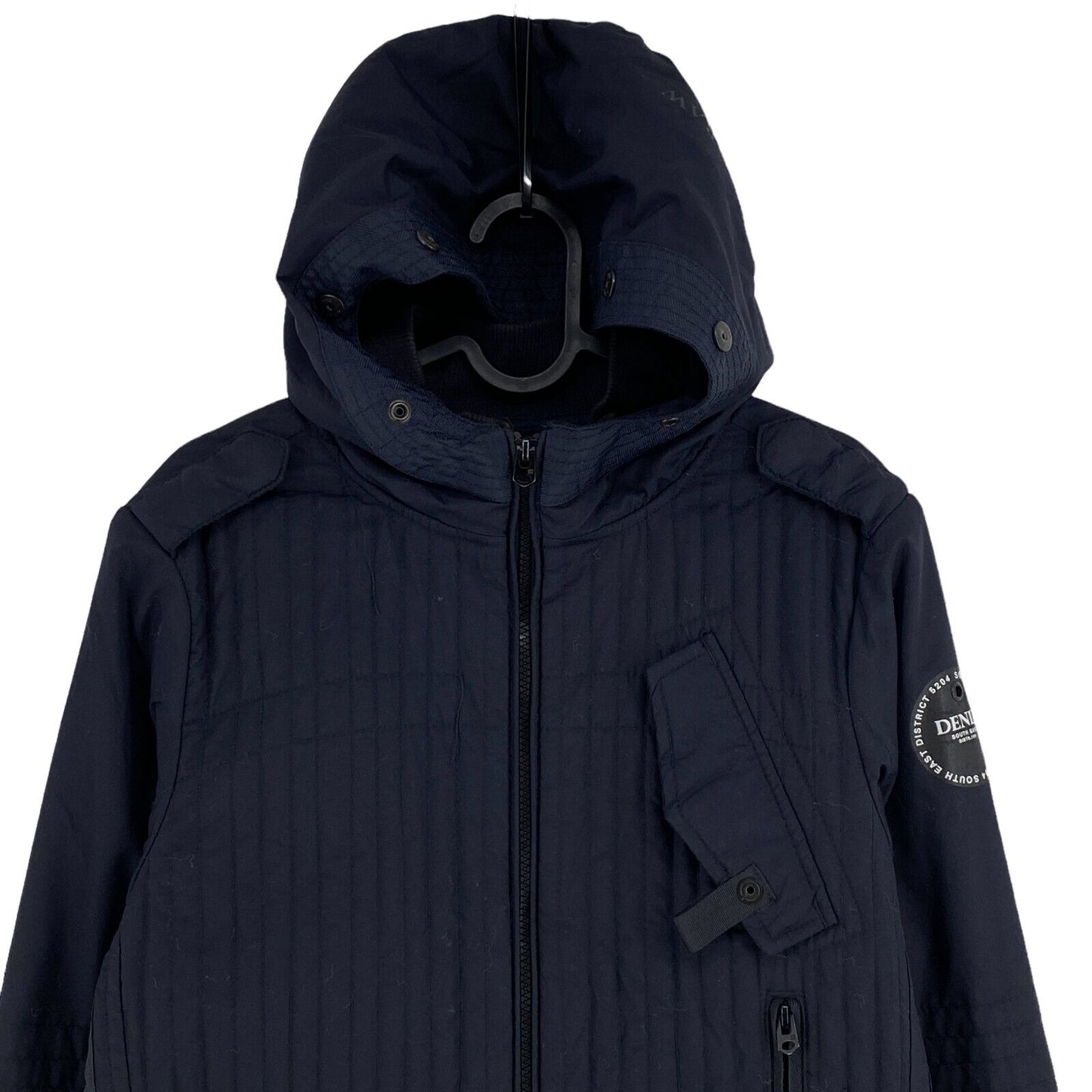 G-STAR RAW PACK QUILTED Navy Blue Hooded Overshirt Jacket S