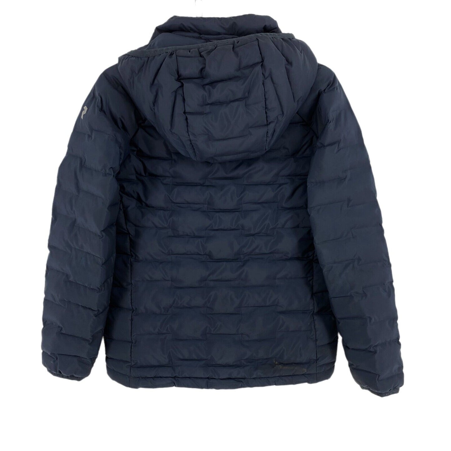 Girls Peak Performance Navy Blue Argo Hooded Puffer Jacket Size 140 cm