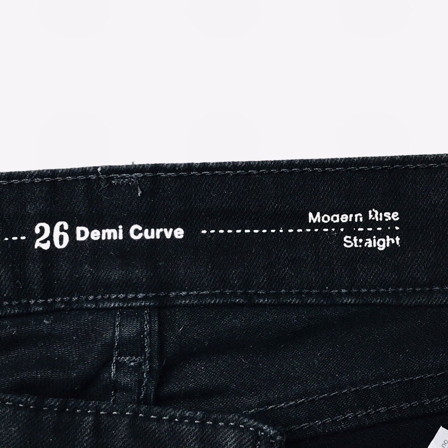 Levi's Demi Curve Women Black Modern Rise Straight Fit Jeans Size W26 L32