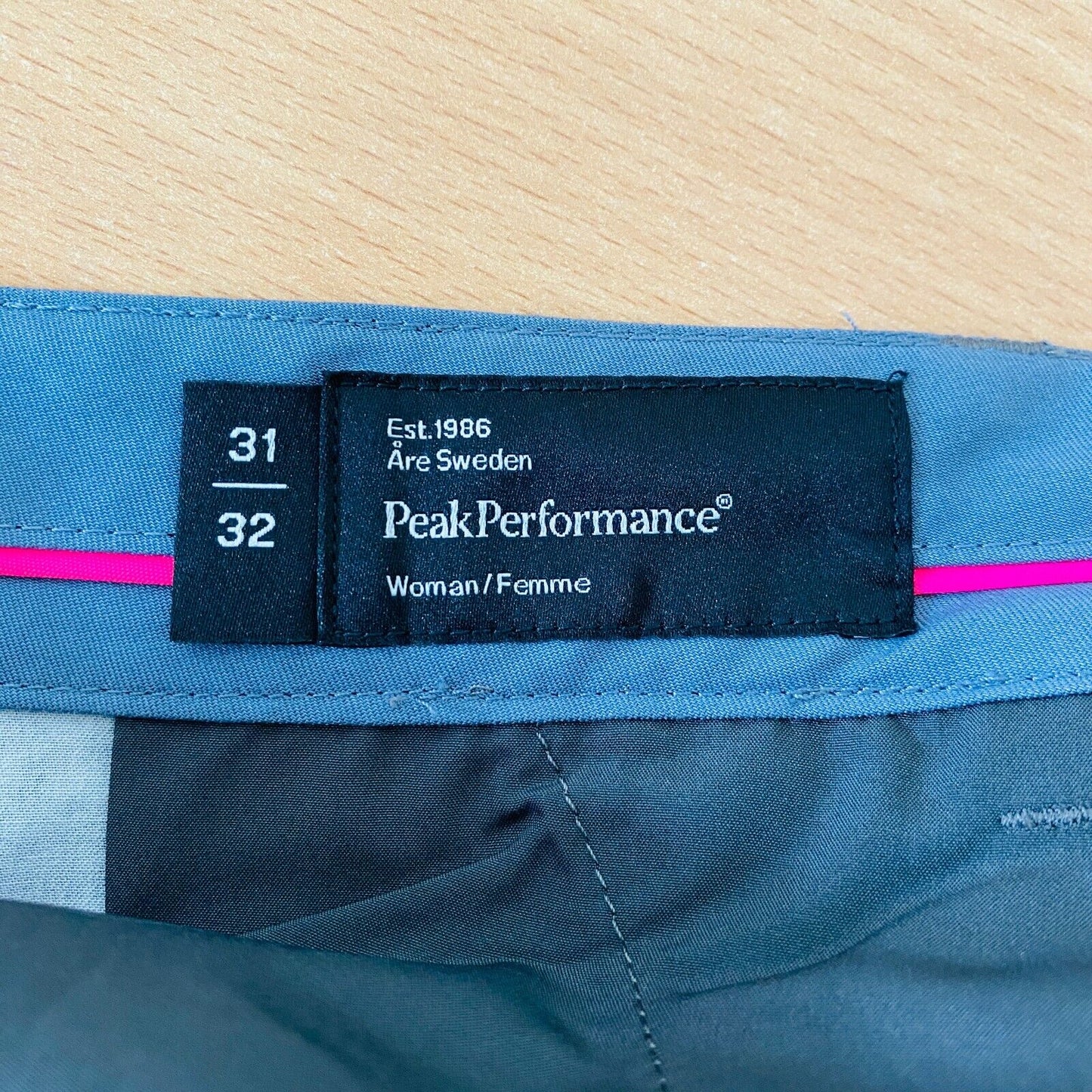 Peak Performance Women Blue Regular Straight Fit Trousers W31 L32